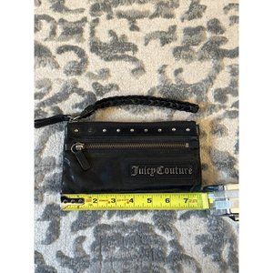 Vintage‎ black leather Juicy Couture studded wristlet